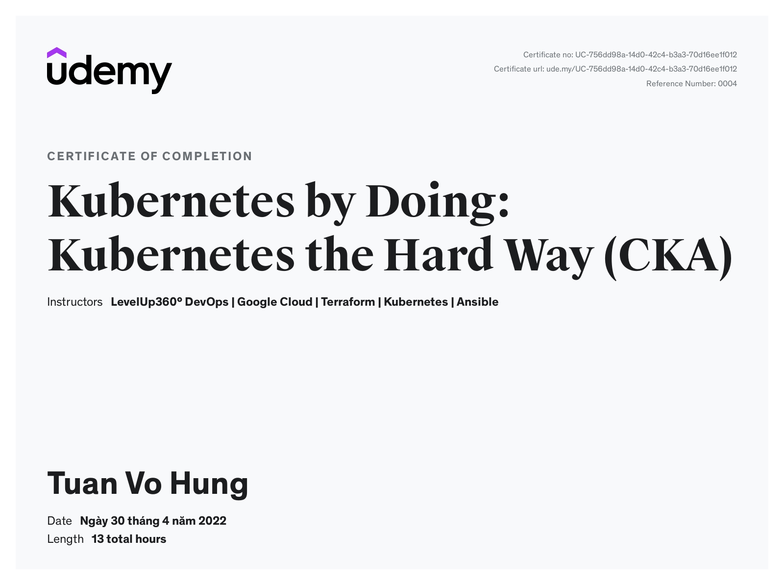 vohungtuan Kubernetes by Doing Kubernetes the Hard Way (CKA)